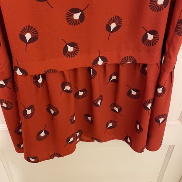 Ann Taylor Loft Sleeveless Shift Dress Womens Small Peacock Pattern - Picture 5 of 12